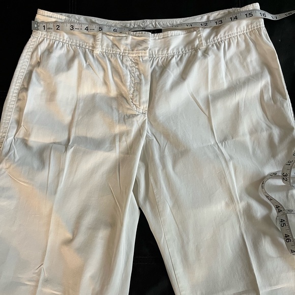 COPY - THEORY Pants Wide Leg  Cotton Ivory/White  Size 6 - Picture 5 of 16